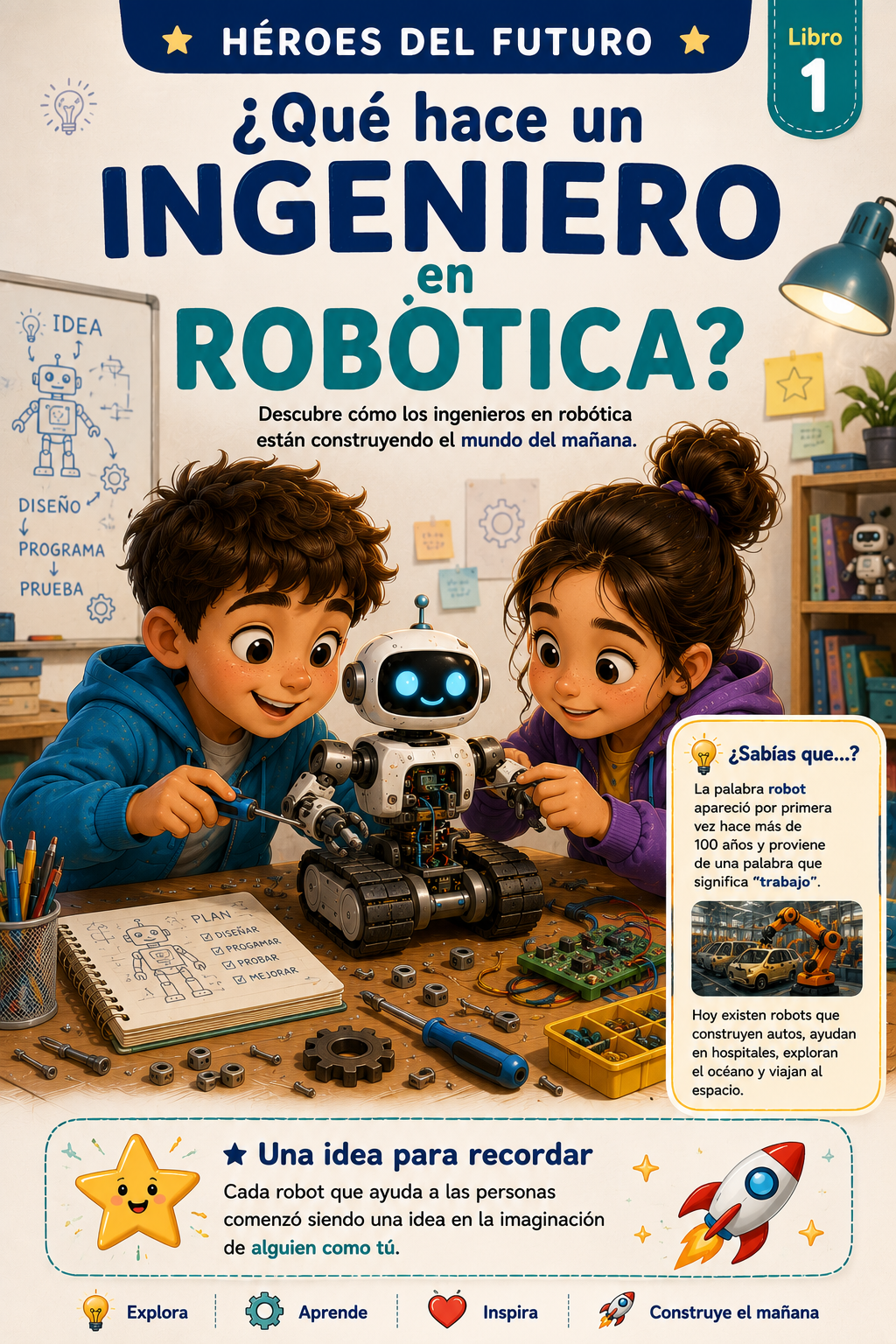 Ingeniero en Robótica para niños Portada